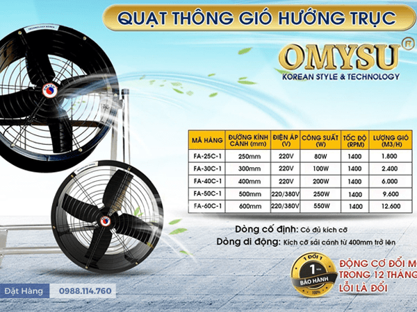 Quạt Thông Gió Trong FA-30C-1