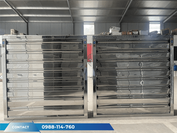 Ảnh Thực Tế Quạt Thông Gió Vuông 1100x1100x400 Full Inox