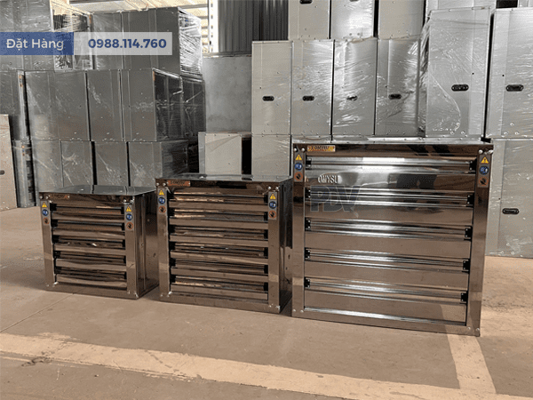 Quạt Thông Gió Vuông 400x400 Full Inox