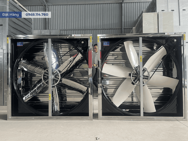 Quạt Thông Gió Vuông Full Inox 900x900x400