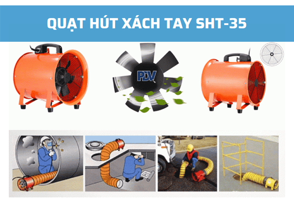 Hình Ảnh Quạt Hút Xách Tay SHT-35