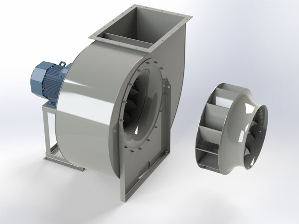 Hình ảnh thực tế của quạt ly tâm thấp áp QLT-6P02