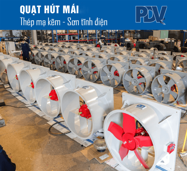 Sản xuất quạt hút mái nhà xưởng