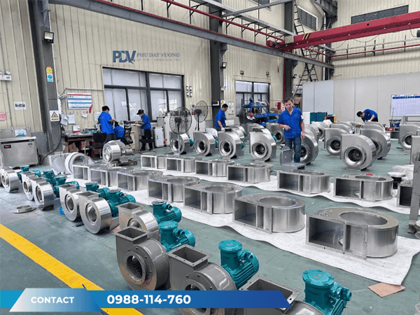 Xưởng Sản Xuất Quạt Ly Tâm Hút Khói Bếp