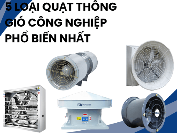 5 Loại Quạt Thông Gió Công Nghiệp Phổ Biến